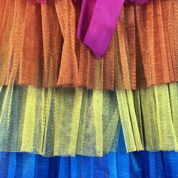 Just Pretend Layered Rainbow Tutu Skirt Ruffle Petticoat Kids One Size Fits Most - Picture 2 of 9